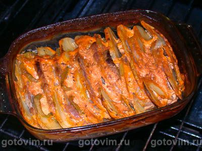 Картофельная запеканка с мясом Картофельная запеканка с мясом