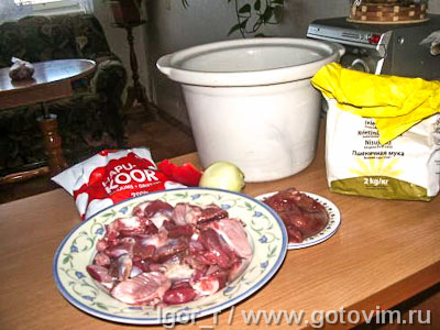 Куриные желудки в тиховарке Куриные желудки в тиховарке