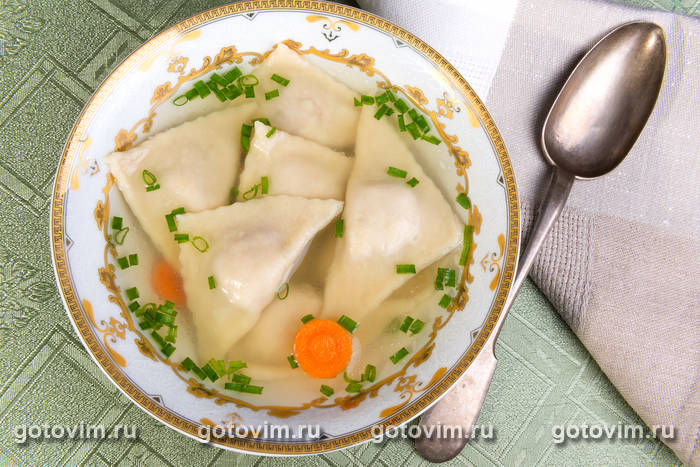 Креплах с куриным мясом Креплах с куриным мясом