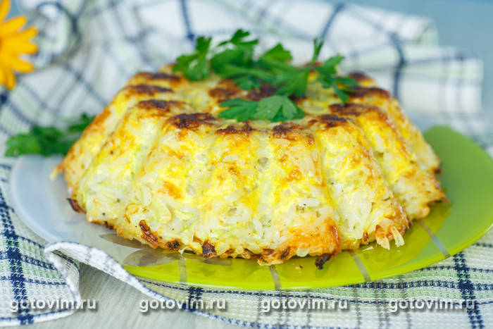 Рисовая запеканка с кабачками Рисовая запеканка с кабачками