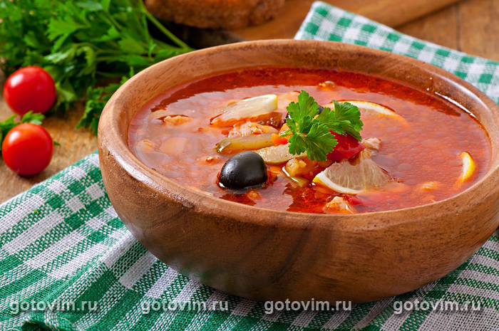 Солянка семейная с солёными лимонами Солянка семейная с солёными лимонами