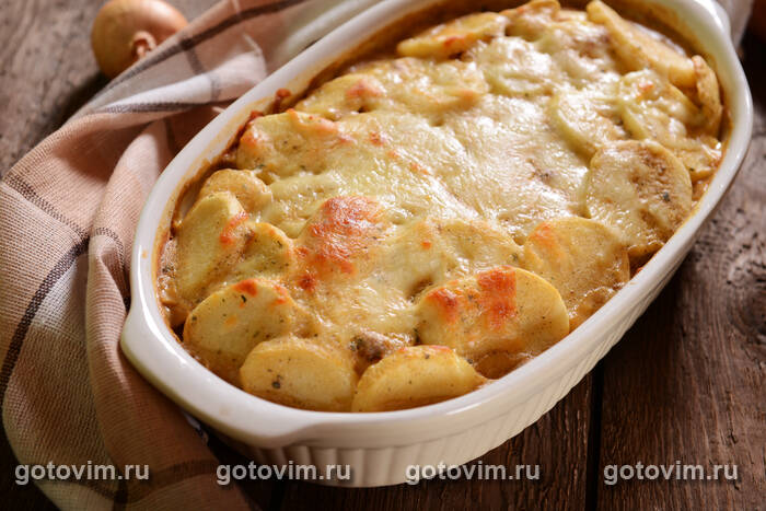 Гратен с картофелем и грибами Гратен с картофелем и грибами