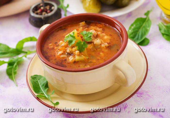 Солянка с перловкой Солянка с перловкой