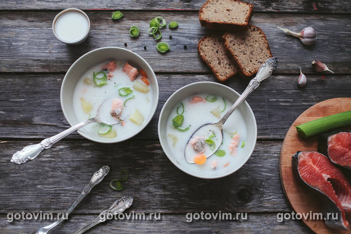 Лохикейто - финская уха из красной рыбы со сливками Лохикейто - финская уха из красной рыбы со сливками