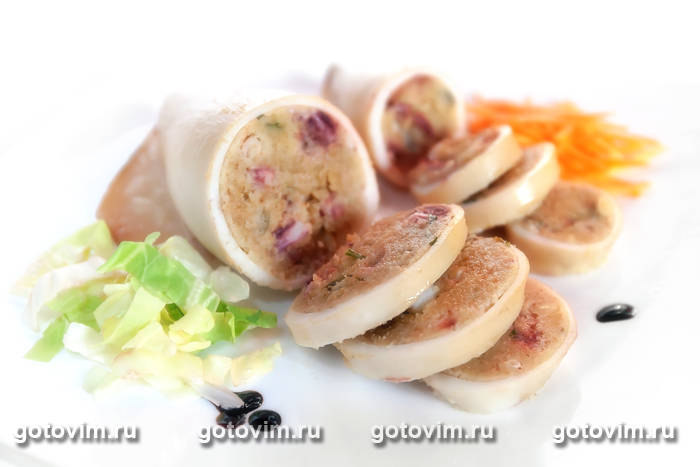 Кальмар, фаршированный по-провансальски Кальмар, фаршированный по-провансальски