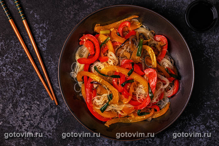 Фунчоза с овощами и курицей - пошаговый рецепт с фото на Готовим дома