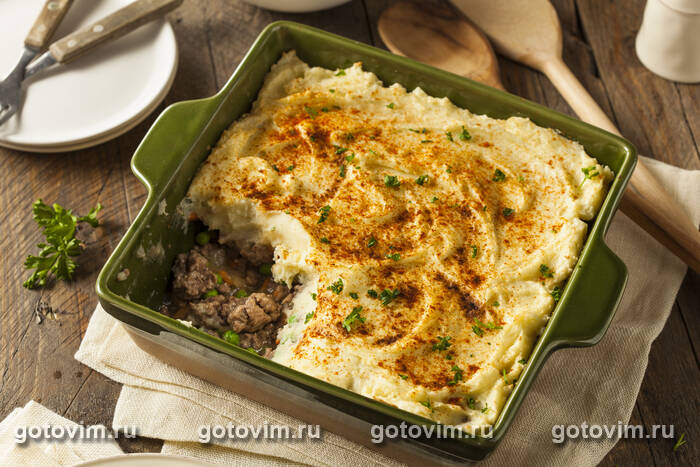 Пастуший пирог с говядиной и картофельным пюре Пастуший пирог с говядиной и картофельным пюре
