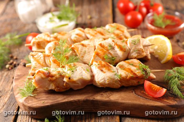 Шашлык из цыпленка в маринаде с уксусом Шашлык из цыпленка в маринаде с уксусом
