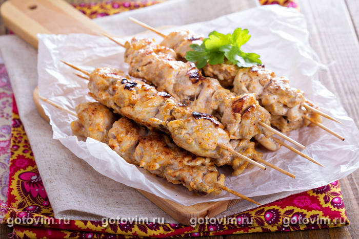 Шашлык из курицы в сметане Шашлык из курицы в сметане