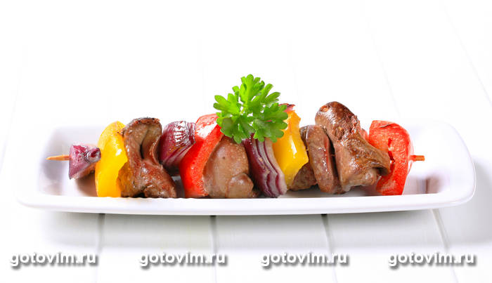 Шашлык из курицы и печени Шашлык из курицы и печени
