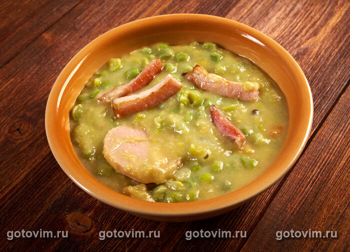 Снерт - гороховый суп с беконом, окороком и копчеными сосисками (Erwtensoep) Снерт - гороховый суп с беконом, окороком и копчеными сосисками (Erwtensoep)
