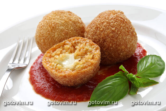 Аранчини - рисовые шарики с начинкой (Arancini di riso) Аранчини - рисовые шарики с начинкой (Arancini di riso)