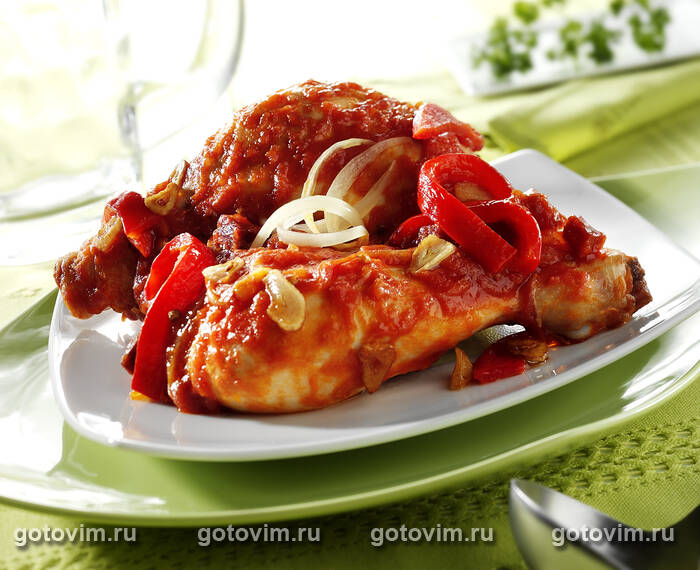 Курица по-баскски (Poulet Basquaise) Курица по-баскски (Poulet Basquaise)