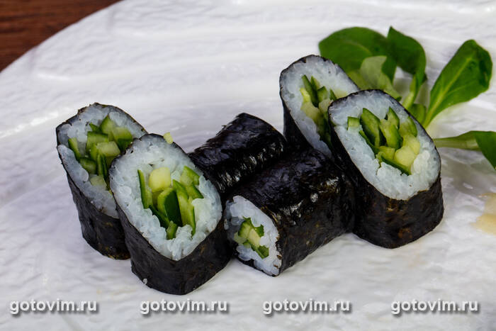 Капа маки - роллы с огурцом Капа маки - роллы с огурцом