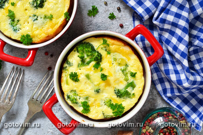 Запеканка из брокколи и сыром Запеканка из брокколи и сыром