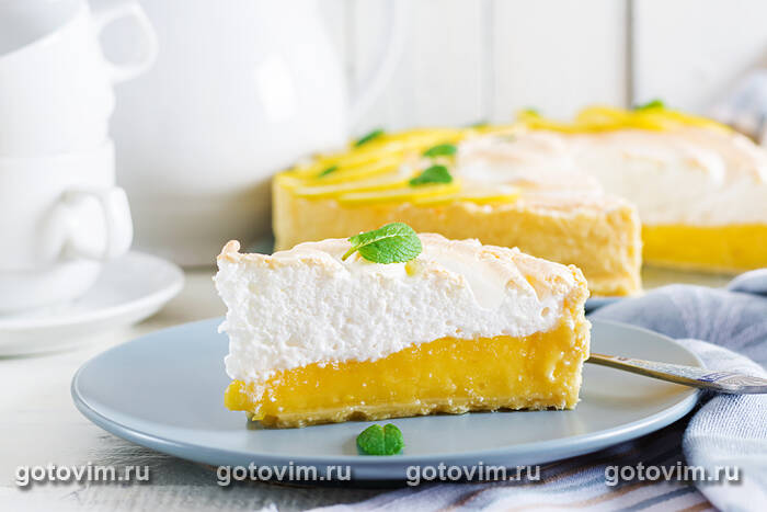 Пирог с лимонным курдом и меренгой (Lemon Meringue Pie)
