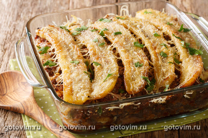 Пуэрториканская лазанья из бананов с мясным фаршем (Puerto Rican Pastelon Lasagna) Пуэрториканская лазанья из бананов с мясным фаршем (Puerto Rican Pastelon Lasagna)