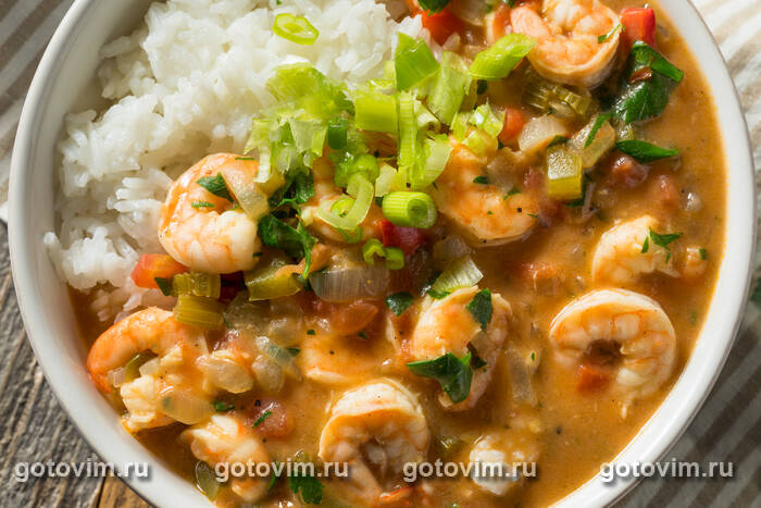 Этуфе из креветок, тушенных с помидорами (Etouffee) Этуфе из креветок, тушенных с помидорами (Etouffee)