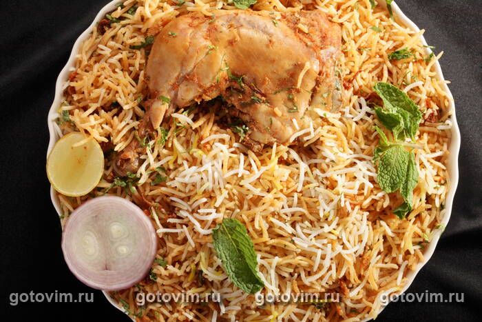 Хайдерабадский бирияни с курицей (Hyderabadi Chicken Biryani - Kachi Yakhni Biryani) Хайдерабадский бирияни с курицей (Hyderabadi Chicken Biryani - Kachi Yakhni Biryani)