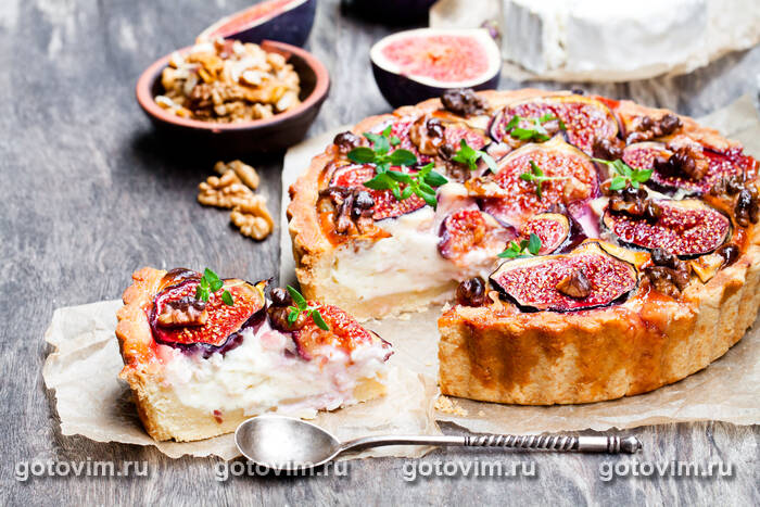 Тарт с инжиром, орехами и козьим сыром (Tarte aux Figues) Тарт с инжиром, орехами и козьим сыром (Tarte aux Figues)
