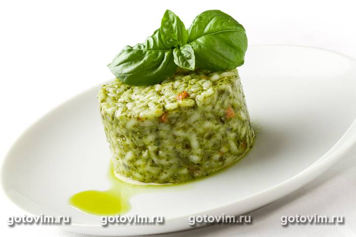 Миндальный ризотто с базиликом Миндальный ризотто с базиликом