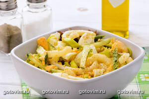 Салат из кальмаров с огурцами