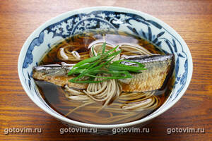 Нисин соба - гречневая лапша с сельдью (Nishin Soba ниссин/herring over buckwheat noodles)