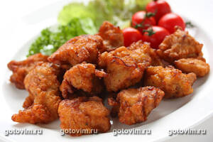 Курица тори карааге - куриное филе в хрустящей панировке (Tori Karaage)