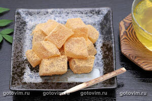 Вараби Моти - японский десерт из желе папоротникового крахмала (Warabi Mochi)