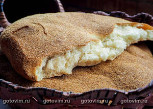 Хобс дял шмид - марокканский хлеб из манки и пшеничной муку (Moroccan Semolina Bread - Khobz dyal Smida)