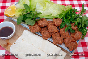 Чиг кёфте - острые котлеты из картошки с булгуром без жарки (Etsiz çiğ köfte) 