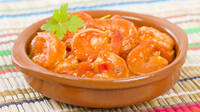 Энчилада из креветок в соусе из помидоров со сливками и белым вином (Enchilado de camarones) 