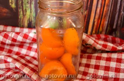 Компот из абрикосов с имбирем, бадьяном и корицей на зиму, Шаг 02