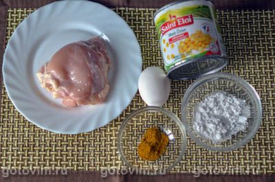 Азиатский яичный суп с курицей и кукурузой , Шаг 01