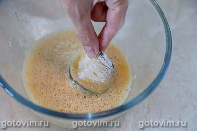 Грузинская закуска «дольки» из жареных баклажанов с орехами, Шаг 06