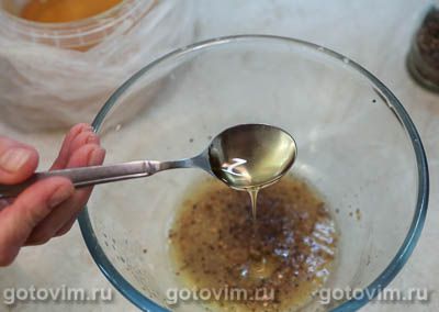 Баклажаны и перцами, обжаренные на сковороде в горчично-медовом соусе, Шаг 06
