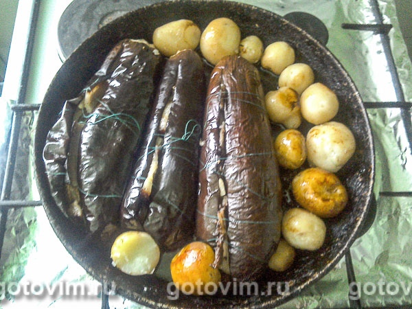Запеченные баклажаны с салом по-венгерски . Фотография рецепта