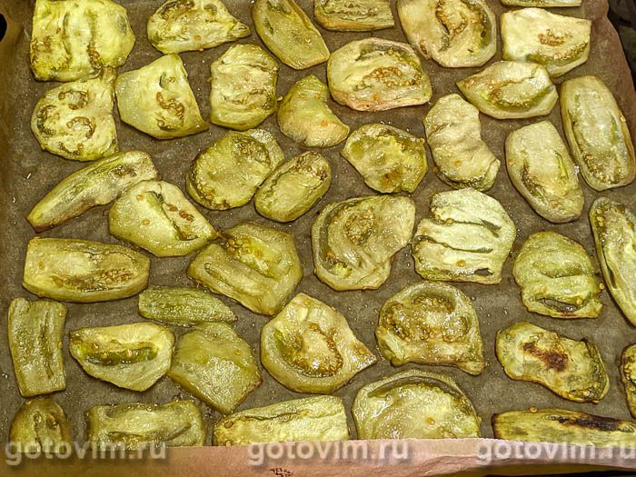 Баклажаны, запеченные с сыром, оливками и грецкими орехами, Шаг 03