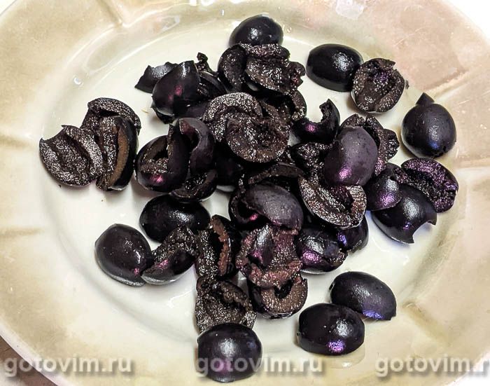 Баклажаны, запеченные с сыром, оливками и грецкими орехами, Шаг 05