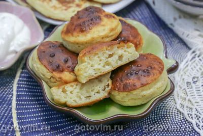 Пышные банановые оладьи в духовке. Фото-рецепт