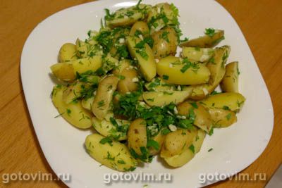 Барабулька с картофелем и оливками в духовке, Шаг 06
