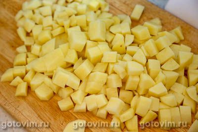 Картошка с белыми грибами, тушенная в молоке, Шаг 02