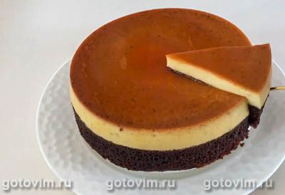 Шоколадный бисквитный торт карамельным муссом, Шаг 03