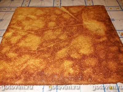 Бисквитное пирожное из тыквы с сырным кремом, Шаг 08