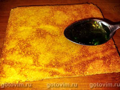 Бисквитное пирожное из тыквы с сырным кремом, Шаг 09