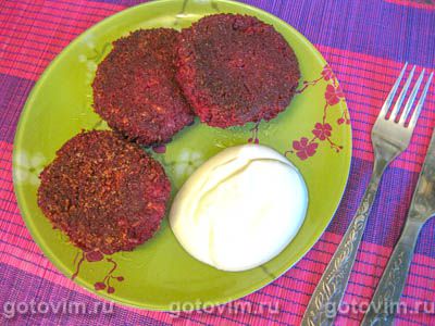 Котлеты из свеклы с сыром. Фото-рецепт