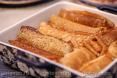 Блины с творогом. Фото-рецепт