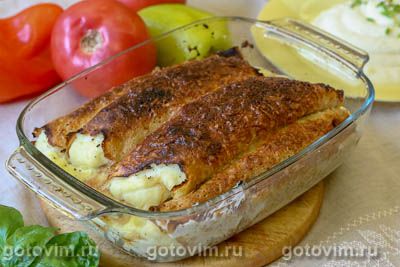Фотография рецепта Запеканка из блинов с картофельным кремом