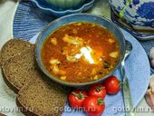 Борщ с говядиной и нутом