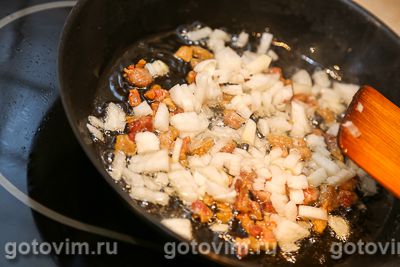 Брускетта с белыми грибами и творожным сыром, Шаг 04